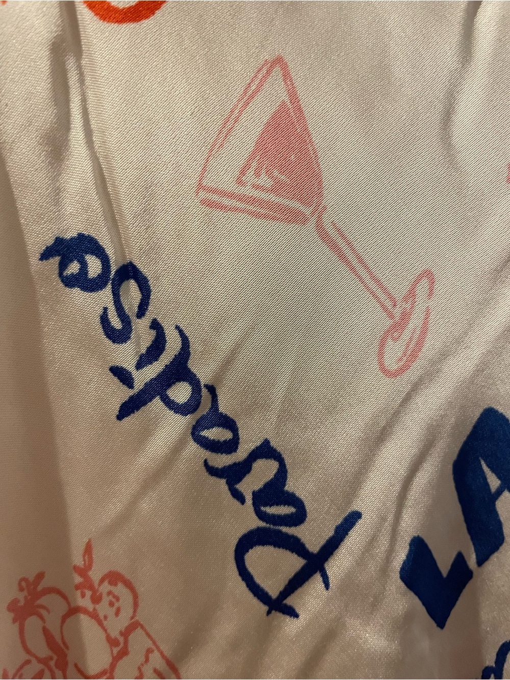 Astr French🇫🇷Poetry🖋️Midi Slip Dress in White, Blue & Red - Sz L NWT - Picture 9 of 10